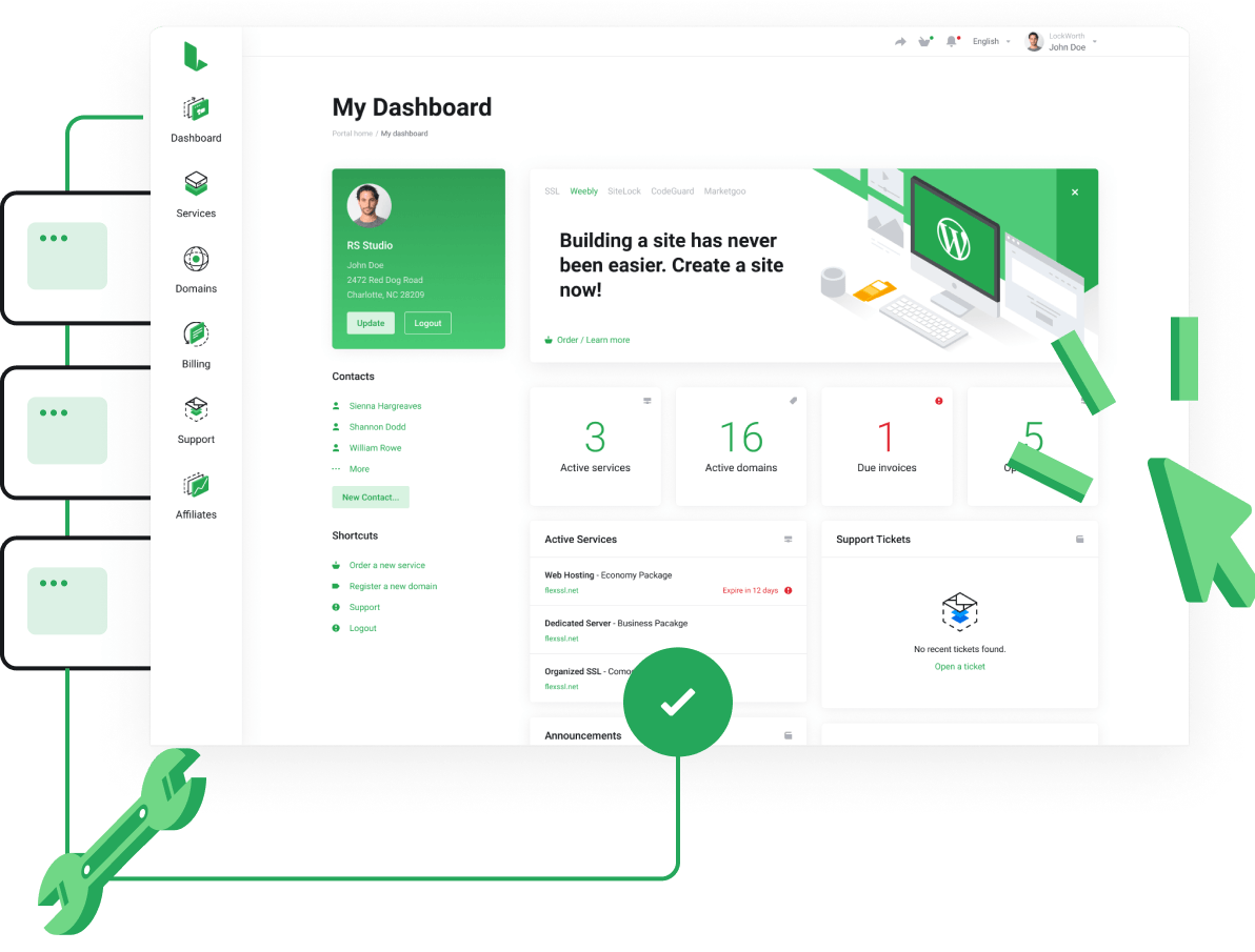 MTD VISION - Super easy control panel to manage all your services